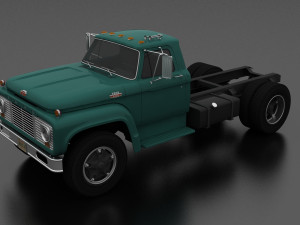 f-series f-800 truck chassis 1964 3D Model