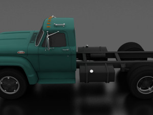 f-series f-800 truck chassis 1964 3D Модель