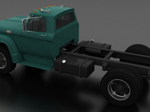 f-series f-800 truck chassis 1964 3D Модель