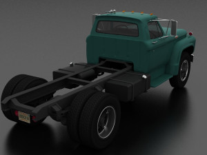 f-series f-800 truck chassis 1964 3D Модель