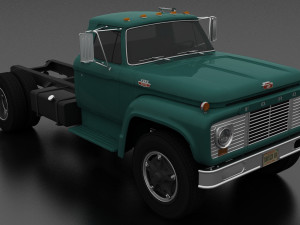 f-series f-800 truck chassis 1964 3D Модель