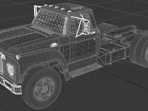 f-series f-800 truck chassis 1964 3D Модель