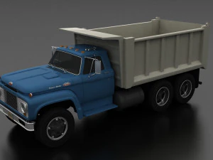 -série t-850 caminhão basculante 1964 eixo tandem Modelo 3D