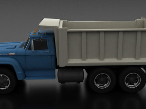 -series t-850 dump truck 1964 tandem axle Modello 3D