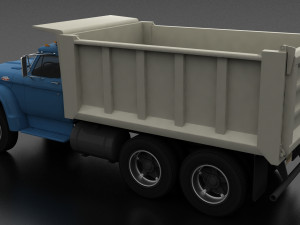 -series t-850 dump truck 1964 tandem axle Modello 3D