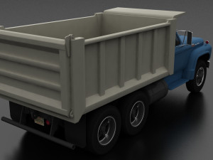-series t-850 dump truck 1964 tandem axle Modello 3D