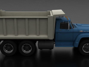 -series t-850 dump truck 1964 tandem axle Modello 3D