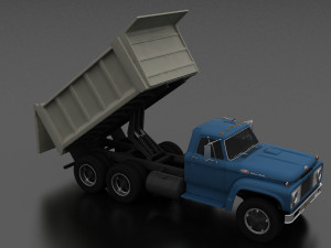 -series t-850 dump truck 1964 tandem axle Modello 3D
