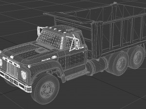 -series t-850 dump truck 1964 tandem axle Modello 3D