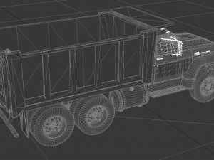 -series t-850 dump truck 1964 tandem axle Modello 3D