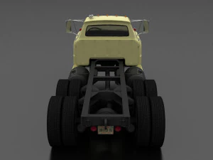 t-series t-850 truck chassis 1964 tandem axle 3D Model