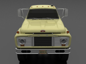 t-series t-850 truck chassis 1964 tandem axle 3D Model