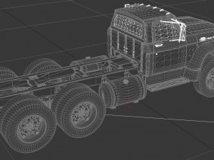 t-series t-850 truck chassis 1964 tandem axle 3D Model
