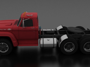 t-series t-850 semi truck 1964 tandem axle Modelo 3D