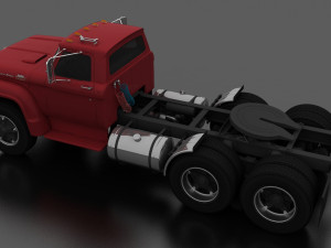 t-series t-850 semi truck 1964 tandem axle Modelo 3D