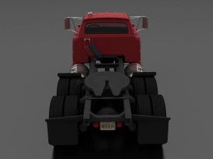 t-series t-850 semi truck 1964 tandem axle 3D Model