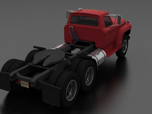 t-series t-850 semi truck 1964 tandem axle Modelo 3D
