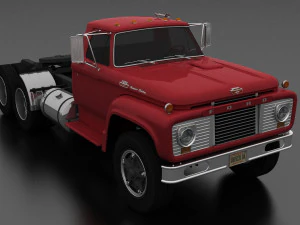 t-series t-850 semi truck 1964 tandem axle 3D Model