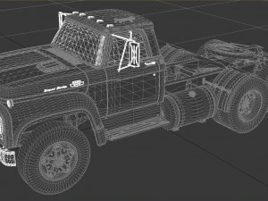 t-series t-850 semi truck 1964 tandem axle 3D Model