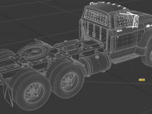 t-series t-850 semi truck 1964 tandem axle Modelo 3D