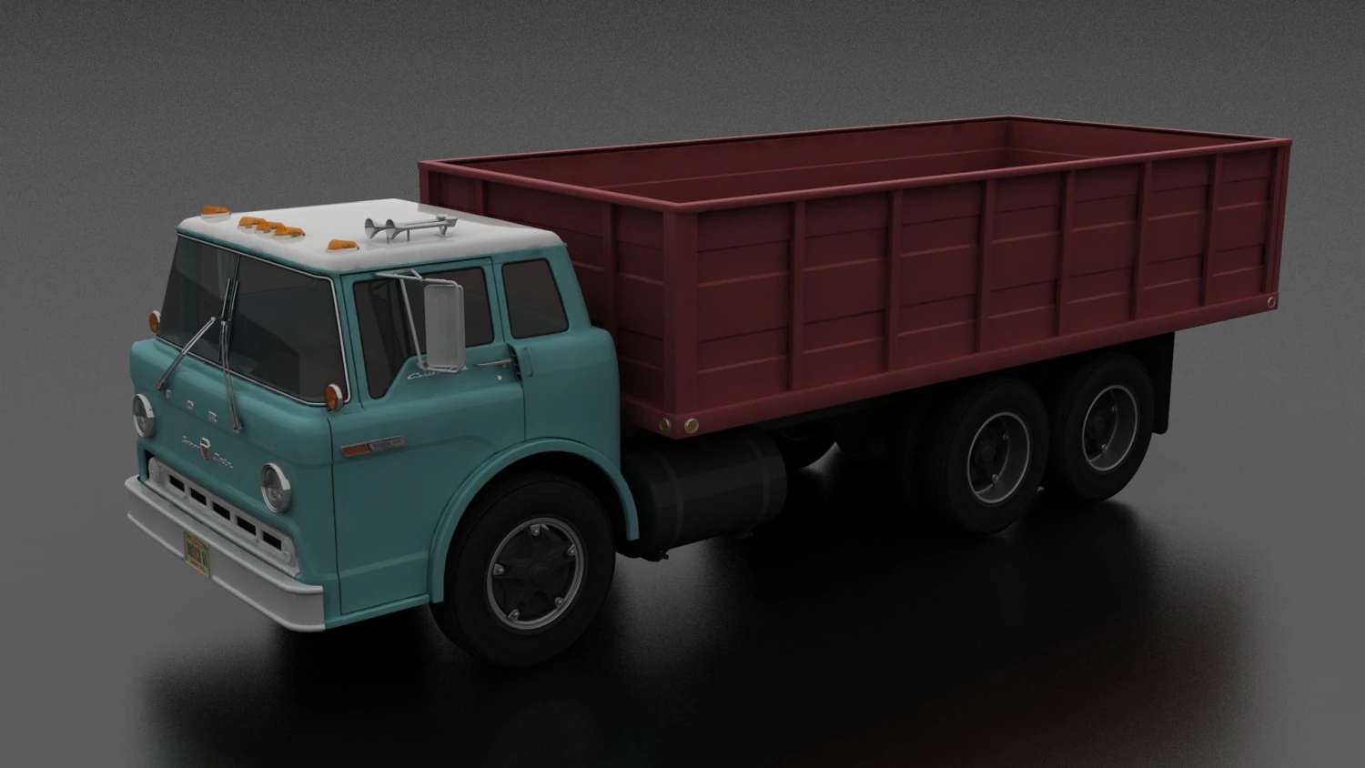 c-series c-800 grain truck tandem axle 1970 3D Model .c4d .max .obj .3ds .fbx .stl .blend 