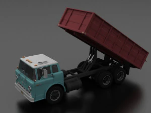 c-series c-800 grain truck tandem axle 1970 3D Model