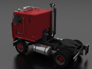 w-9000 semi truck 1972 Modelo 3D
