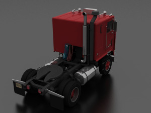 w-9000 semi truck 1972 Modelo 3D