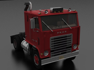 w-9000 semi truck 1972 Modelo 3D