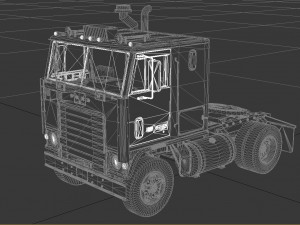 w-9000 semi truck 1972 Modelo 3D