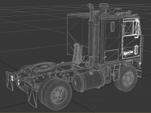 w-9000 semi truck 1972 Modelo 3D