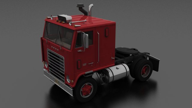 w-9000 semi truck 1972 Modelo 3D .c4d .max .obj .3ds .fbx .stl .blend 