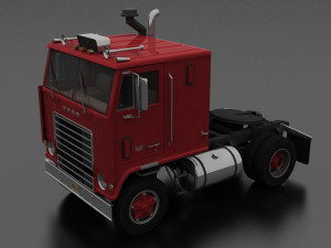 w-9000 semi truck 1972 3D Model