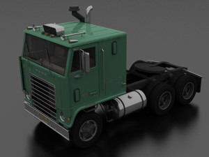 wt-9000 semi truck 1972 3D Model