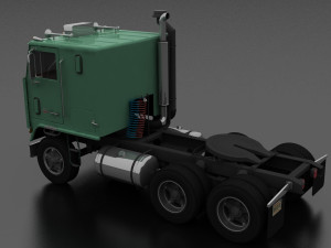 wt-9000 semi truck 1972 3D Model