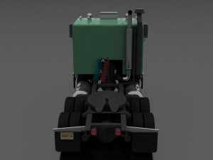 wt-9000 semi truck 1972 3D Model