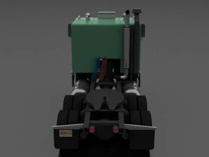 wt-9000 semi truck 1972 3D Model