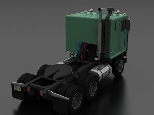 wt-9000 semi truck 1972 3D Model