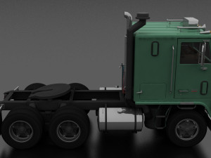 wt-9000 semi truck 1972 3D Model