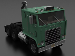 wt-9000 semi truck 1972 3D Model