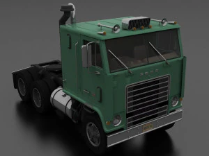 wt-9000 semi truck 1972 3D Model