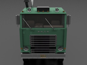wt-9000 semi truck 1972 3D Model