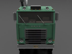 wt-9000 semi truck 1972 3D Model