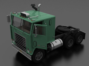 wt-9000 semi truck 1972 3D Model