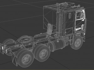 wt-9000 semi truck 1972 3D Model