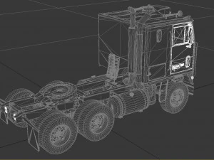 wt-9000 semi truck 1972 3D Model
