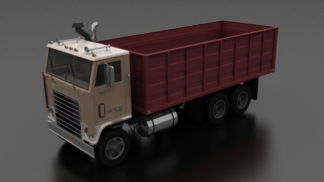 wt-9000 grain truck 1972 3D Model .c4d .max .obj .3ds .fbx .stl .blend