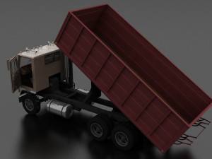 wt-9000 grain truck 1972 3D Model
