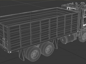wt-9000 grain truck 1972 3D Model