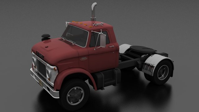 n-series n-950-d semi truck 1963 3D Model .c4d .max .obj .3ds .fbx .stl .blend 